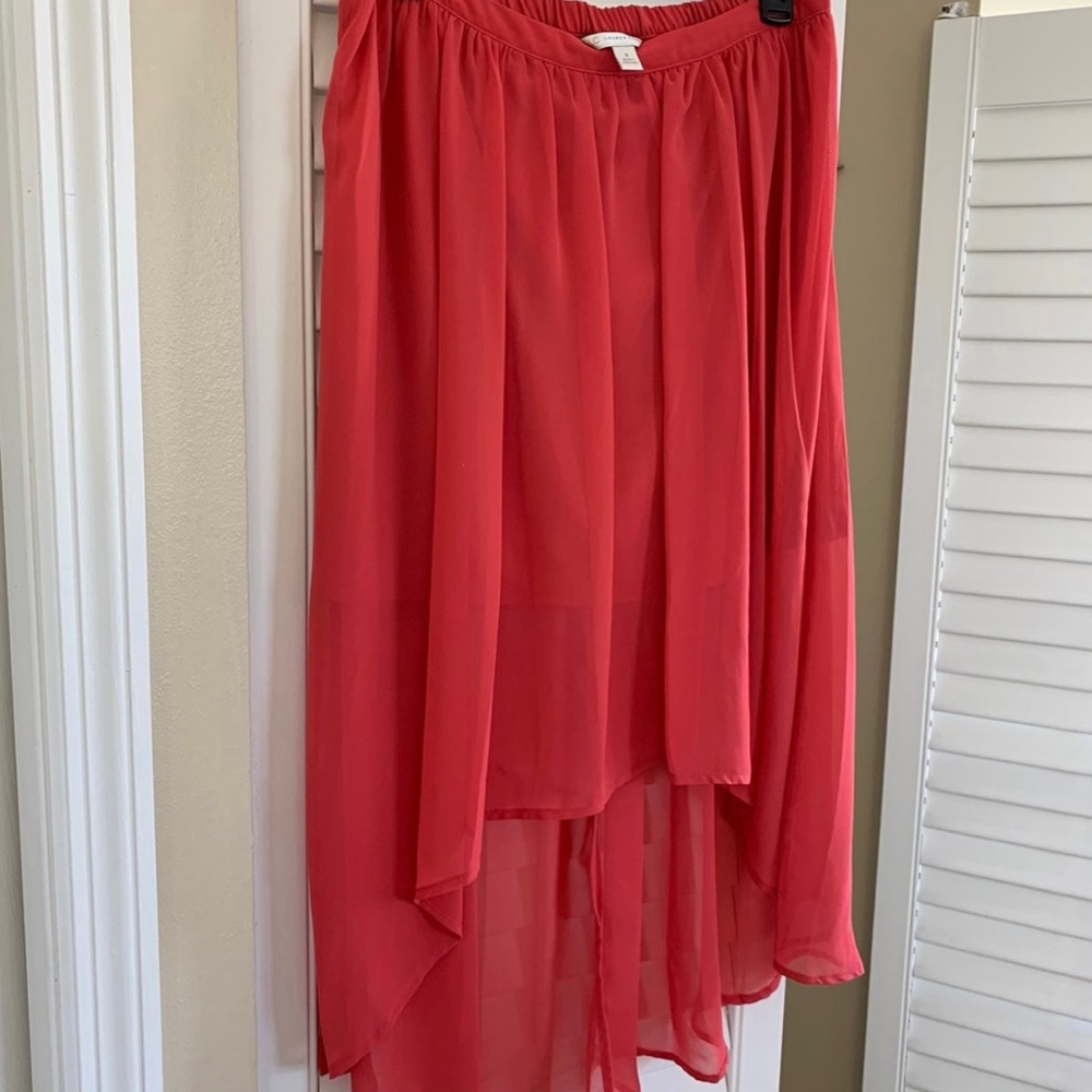 Beautiful coral high low skirt S